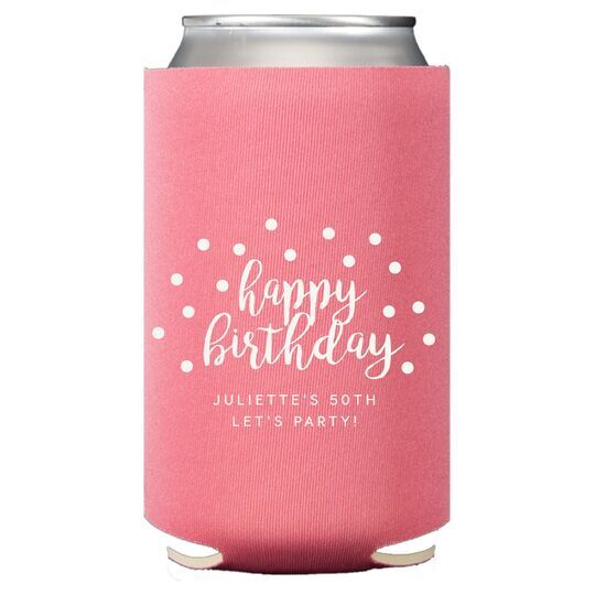 Confetti Dots Happy Birthday Collapsible Huggers